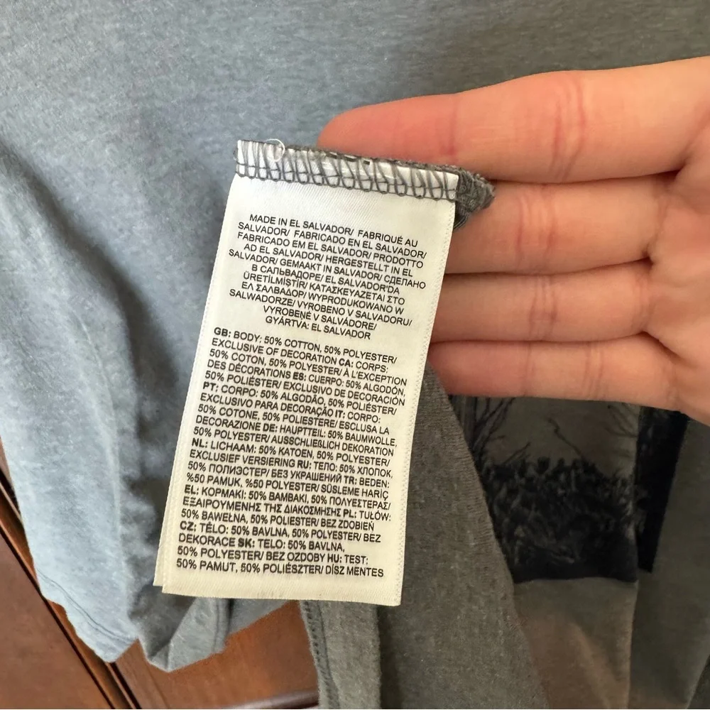 The North Face Heather Gray Short Sleeve Logo Tee